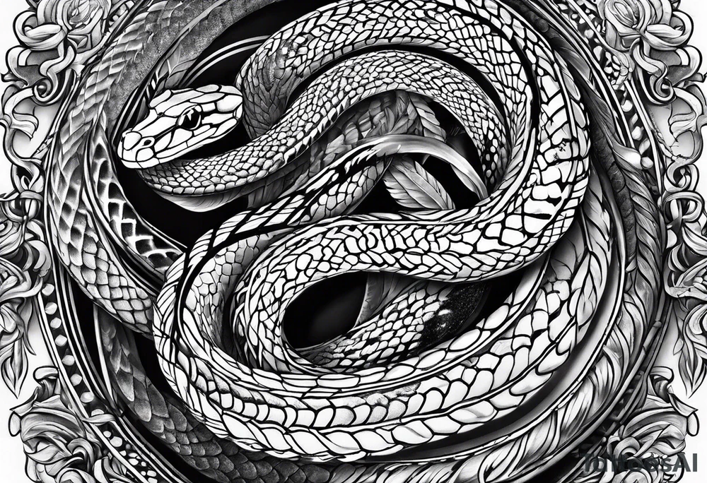 Black mamba snake 8 and 24 tattoo idea