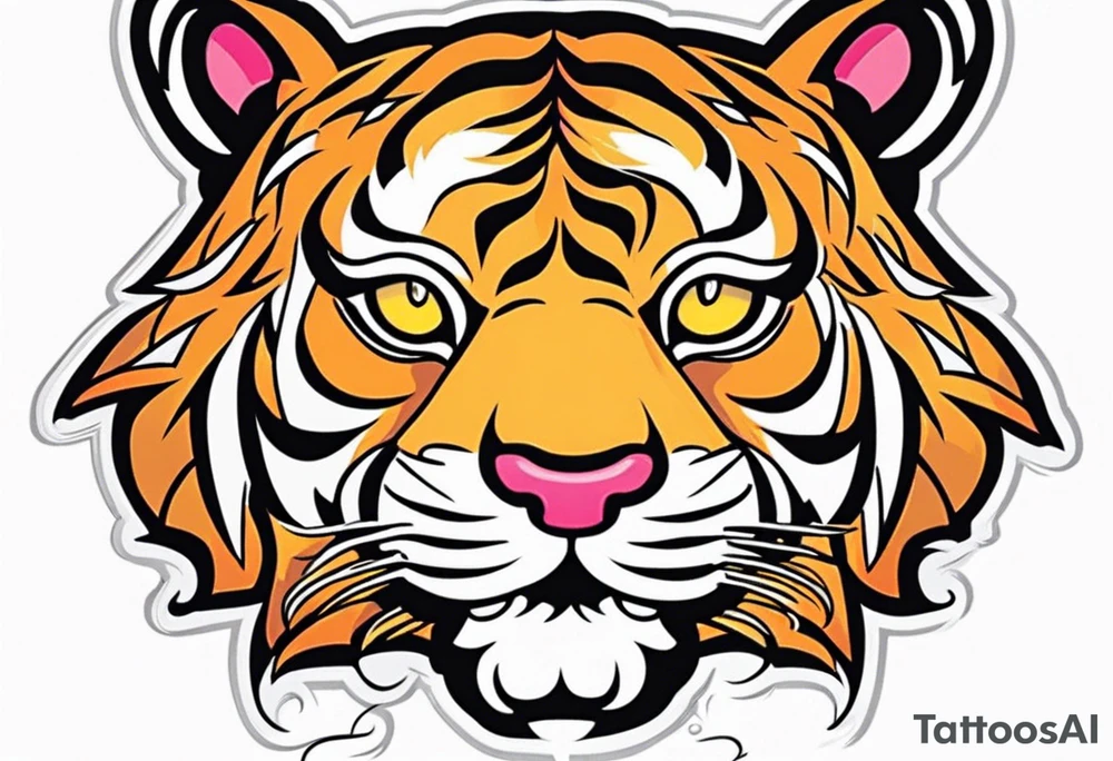 Tiger face tattoo idea