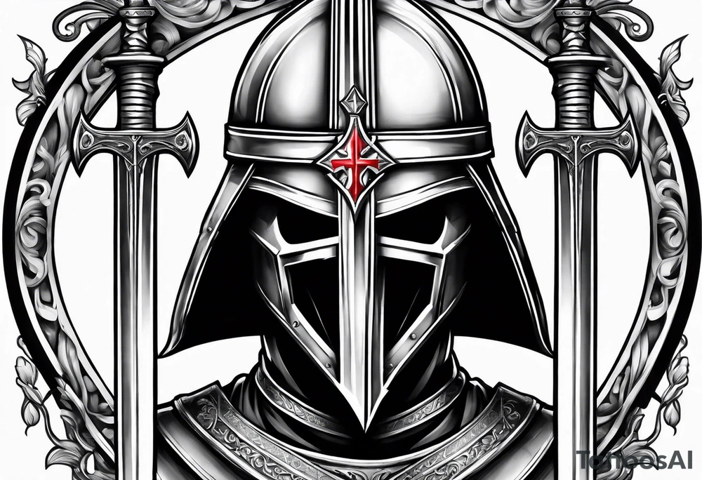 Knights templar with a long broad sword tattoo idea