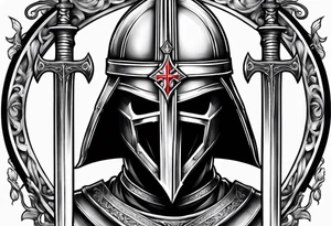 Knights templar with a long broad sword tattoo idea