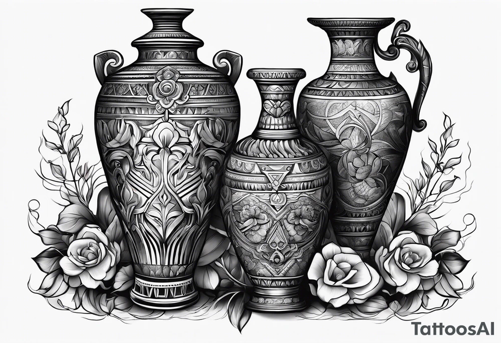 drawing ancient vase tattoo idea