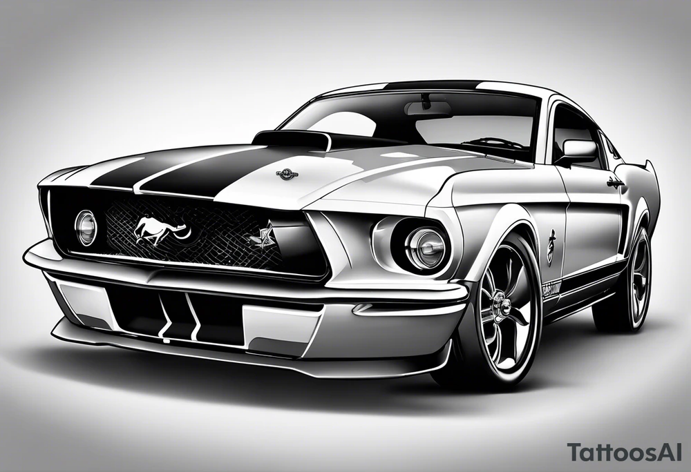 Bowling theme with ford mustang tattoo idea