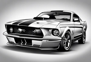 Bowling theme with ford mustang tattoo idea