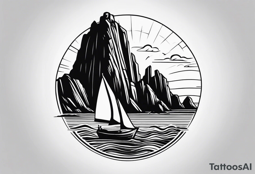 Cabo san lucas rock formation tattoo idea