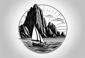 Cabo san lucas rock formation tattoo idea