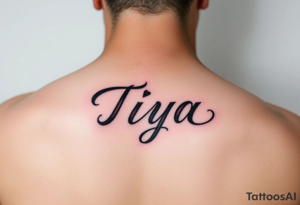 “Tiya” in writing tattoo idea