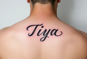 “Tiya” in writing tattoo idea