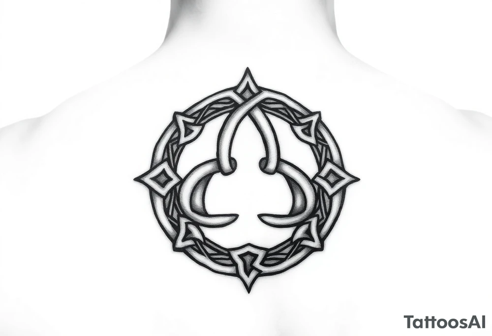 Celtic trinity knot with the circle. for placement on the inner arm tattoo idea
