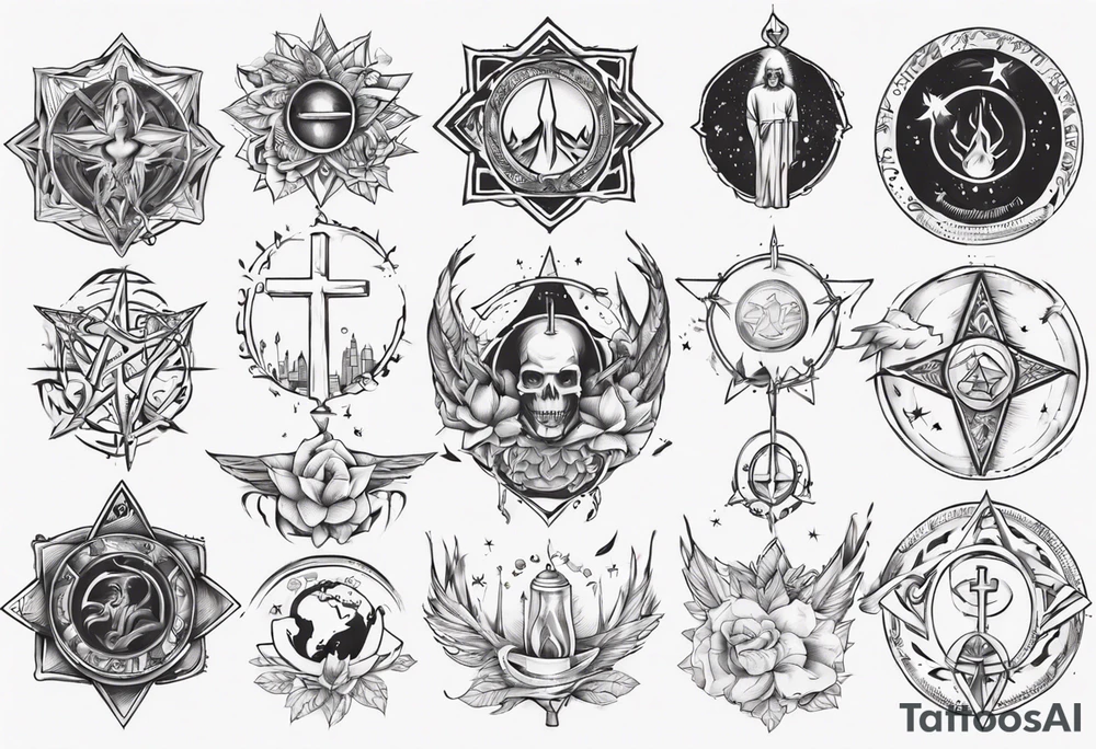 equality, social justice, service to humanity, and tolerance for other religions tattoo idea