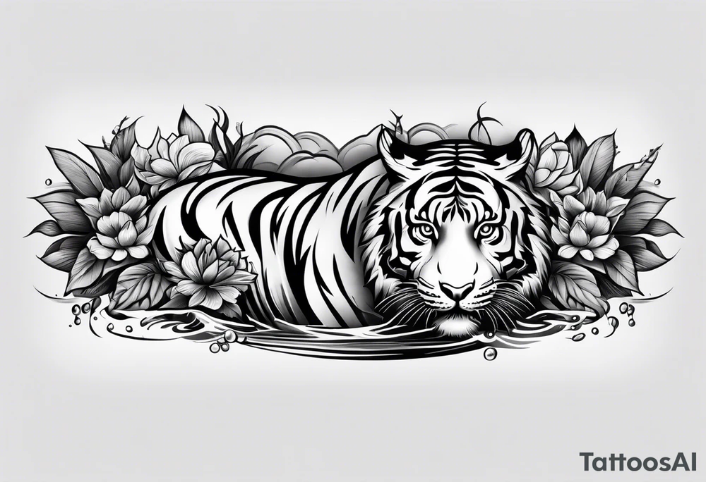 Tiger in water forearm tattoo tattoo idea
