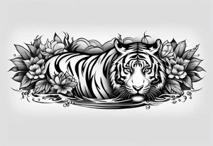 Tiger in water forearm tattoo tattoo idea