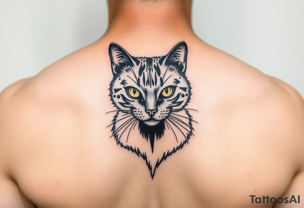 black cat tattoo idea