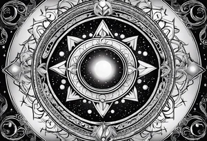 Astrology, Natal Chart, Cancer sign, vision, the moon, the sun, Uranus, Pluto, spiritual, third eye, mystical, Zen, armband tattoo idea