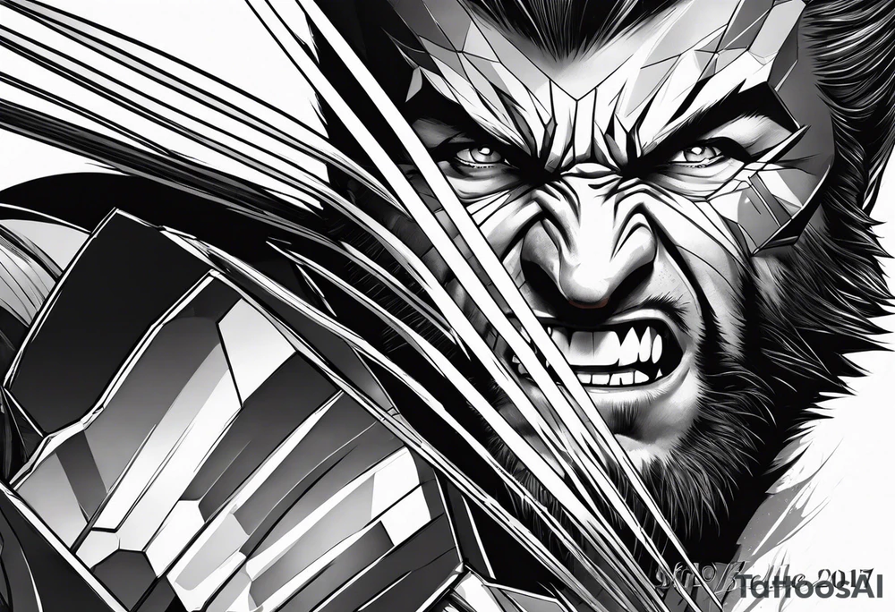 wolverine estilo Sketch tattoo idea