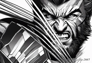 wolverine estilo Sketch tattoo idea