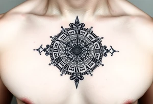 vintage roman numerals within ornate clockwork mechanism tattoo idea