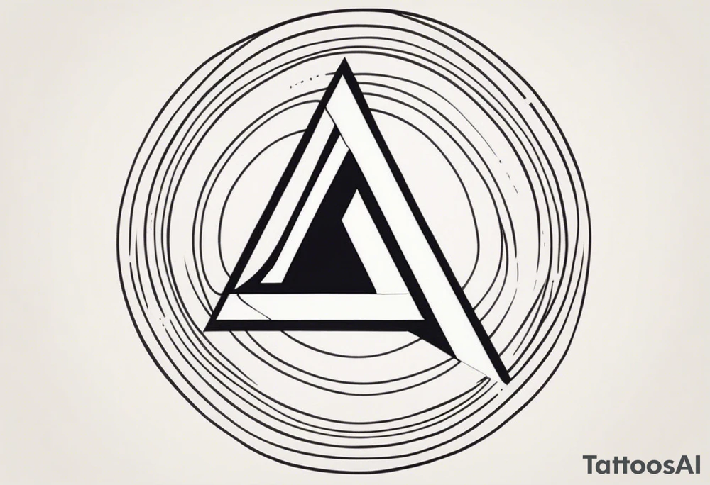 simple letter delta inside a circle tattoo idea