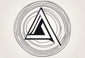 simple letter delta inside a circle tattoo idea