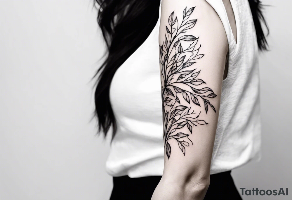 Sleeve tattoo. Vines wrapping around the upper arm. tattoo idea