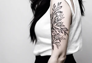 Sleeve tattoo. Vines wrapping around the upper arm. tattoo idea