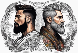 Man and god's tattoo idea