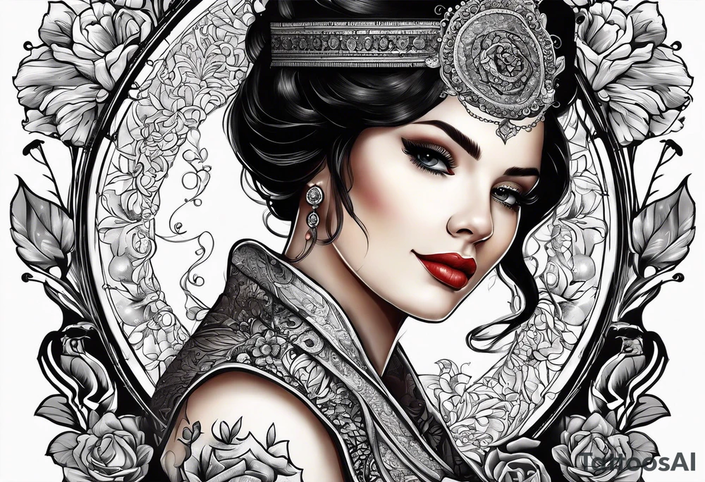 older book with "Ella" as the book title tattoo idea