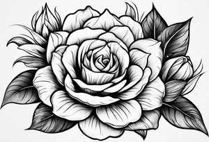 money flowers tattoo idea