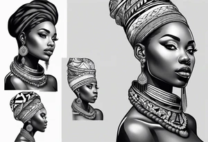 Africa continent tattoo idea