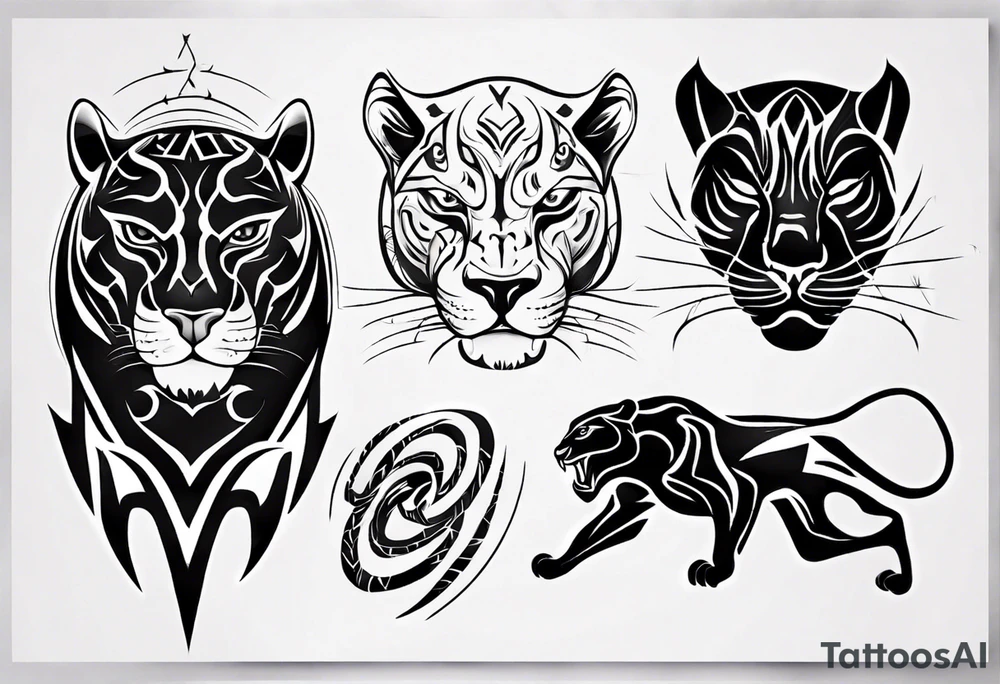 Panther body tattoo idea