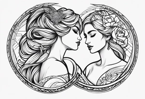 Virgo and Scorpio sign together tattoo idea
