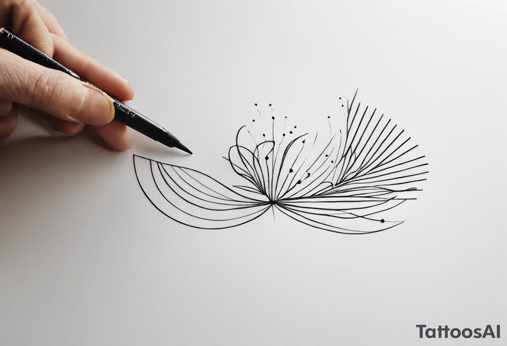 Create a fine-line tattoo design, realistic and minimalist, capturing the journey of life through different stages. The design should represent:

Birth as a starting point.
Adolescence, symbolizing the desire to grow quickly.
Adulthood, showing the desire to slow down or pause.
Old age, reflecting the longing to go back in time.
Use simple, thin lines to represent each stage with subtle, yet meaningful transitions between them. Keep the overall design sleek and original, evoking deep reflection on life's stages without being overly complex. tattoo idea