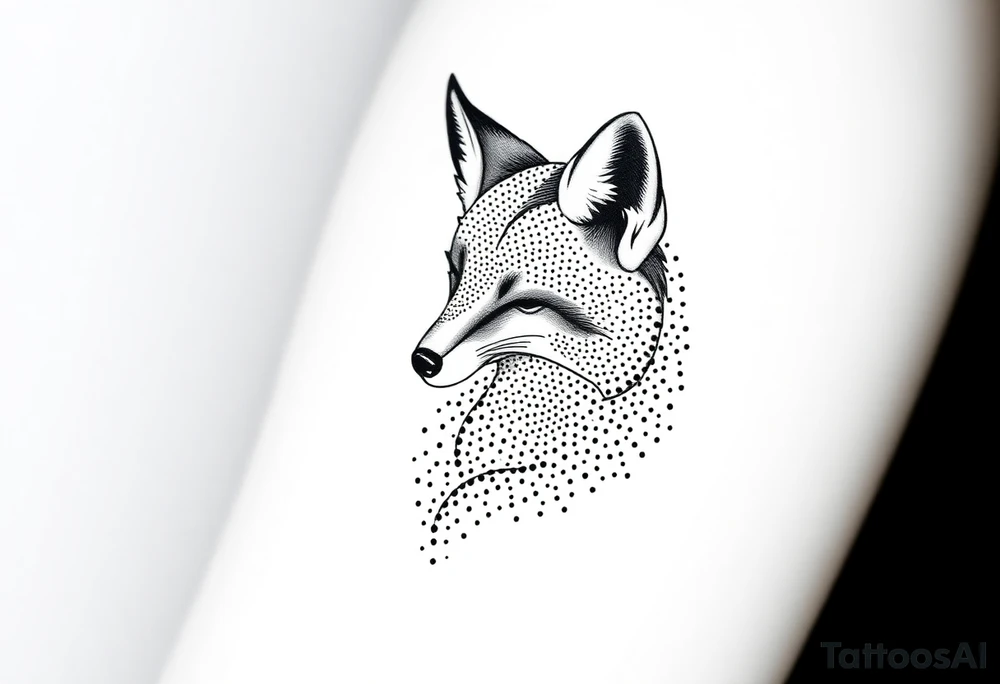 adult fox tattoo idea
