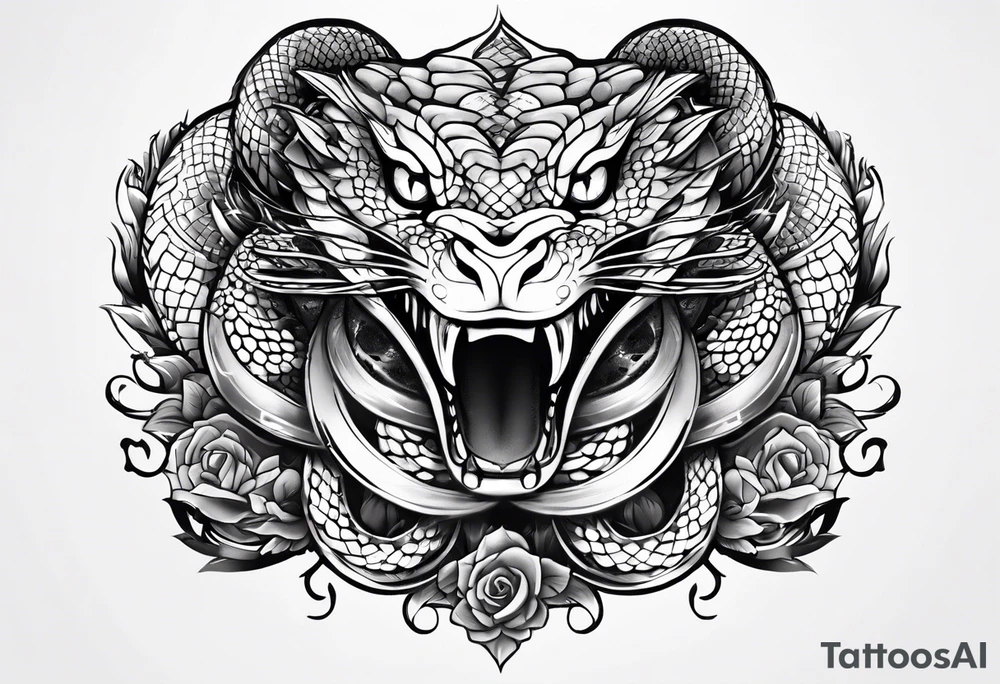 Snake head tattoo idea