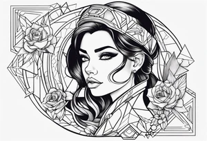 futuristic disney characters tattoo idea