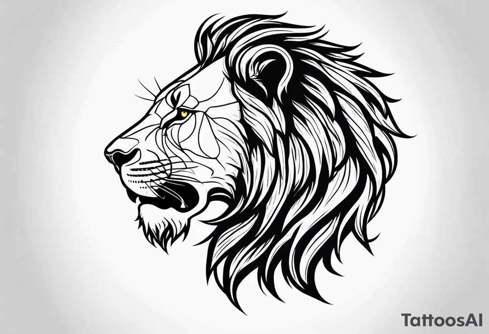 lion skeleton tattoo idea