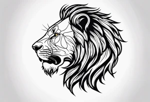 lion skeleton tattoo idea
