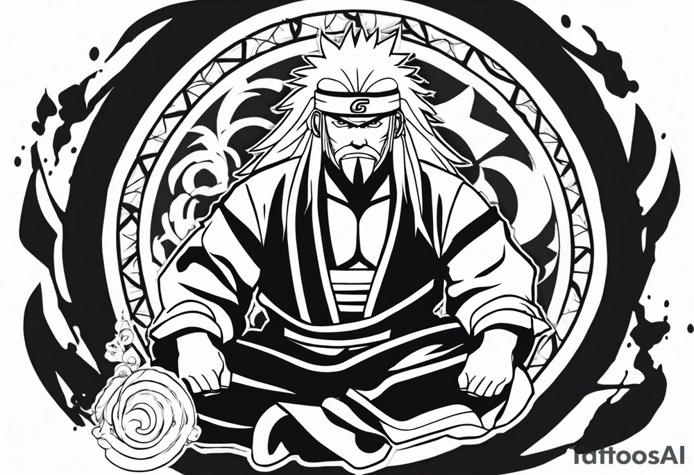 Sage mode jiraiya from the anime naruto tattoo idea