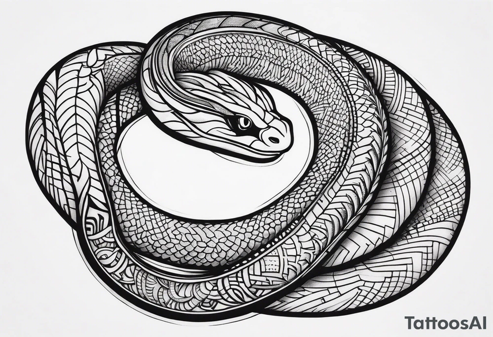 Black snake tattoo idea