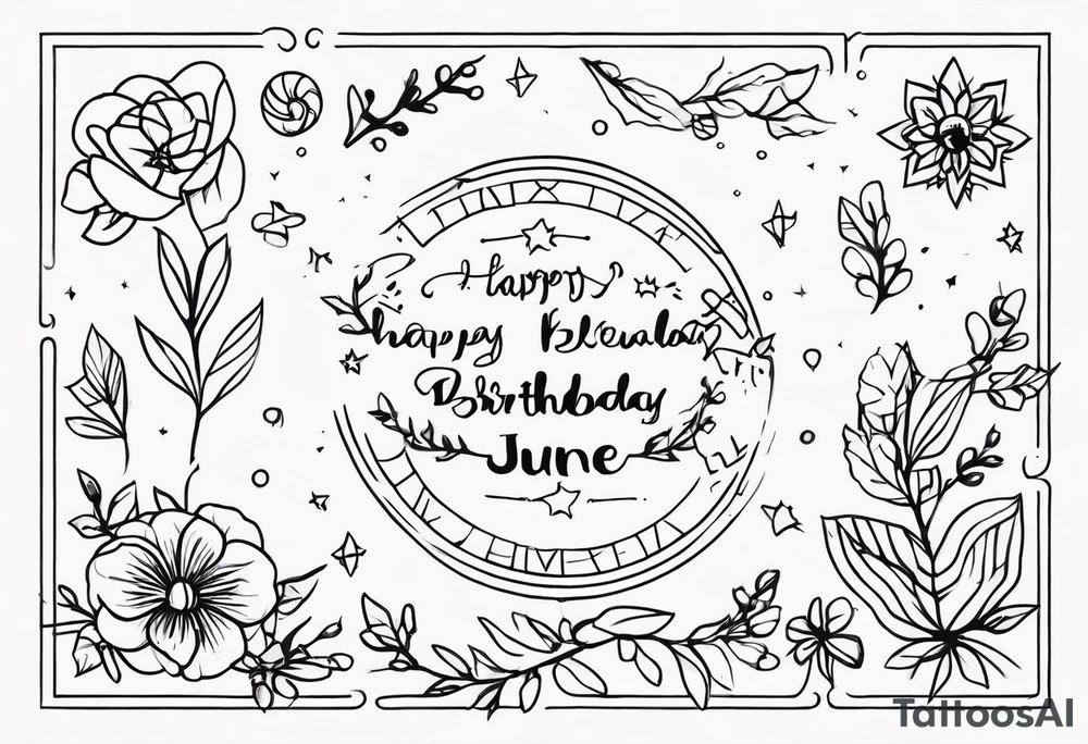 December birthday and June birthday tattoo idea