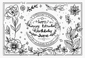 December birthday and June birthday tattoo idea