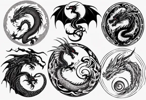Dragon Yin Yang tattoo idea