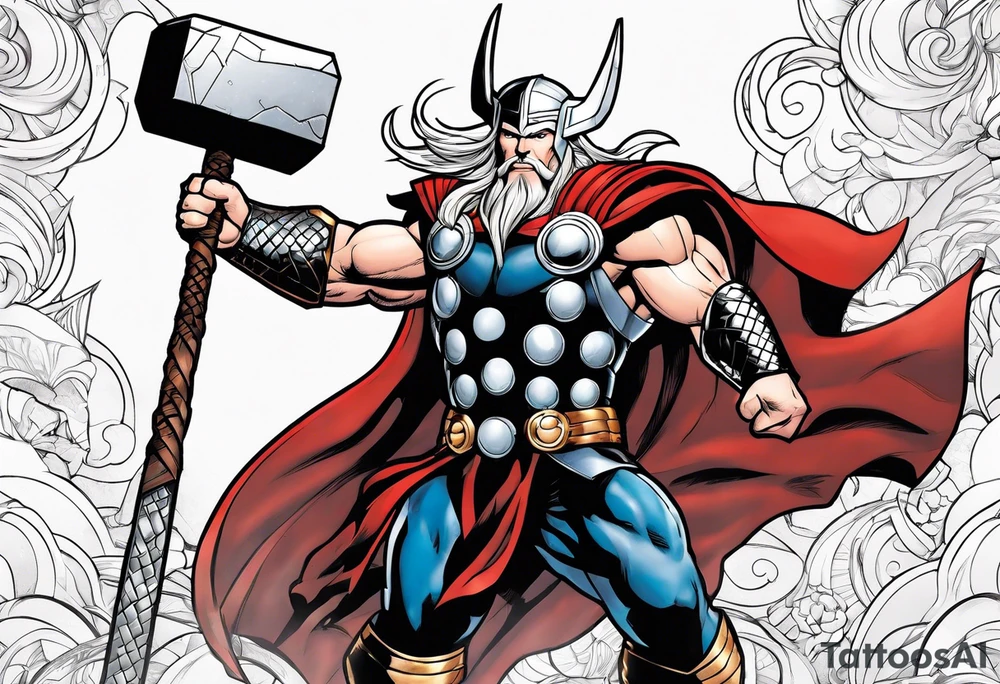 The Mighty Thor from the current Marvel comics tattoo idea