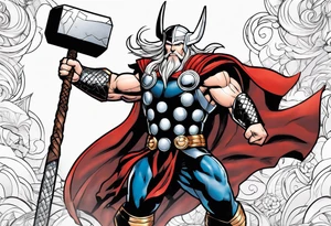 The Mighty Thor from the current Marvel comics tattoo idea