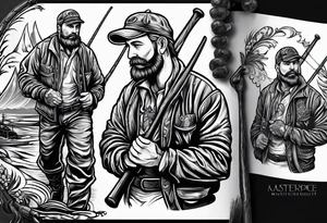 Beer Drinking 
Fisherman
Father
Friend tattoo idea