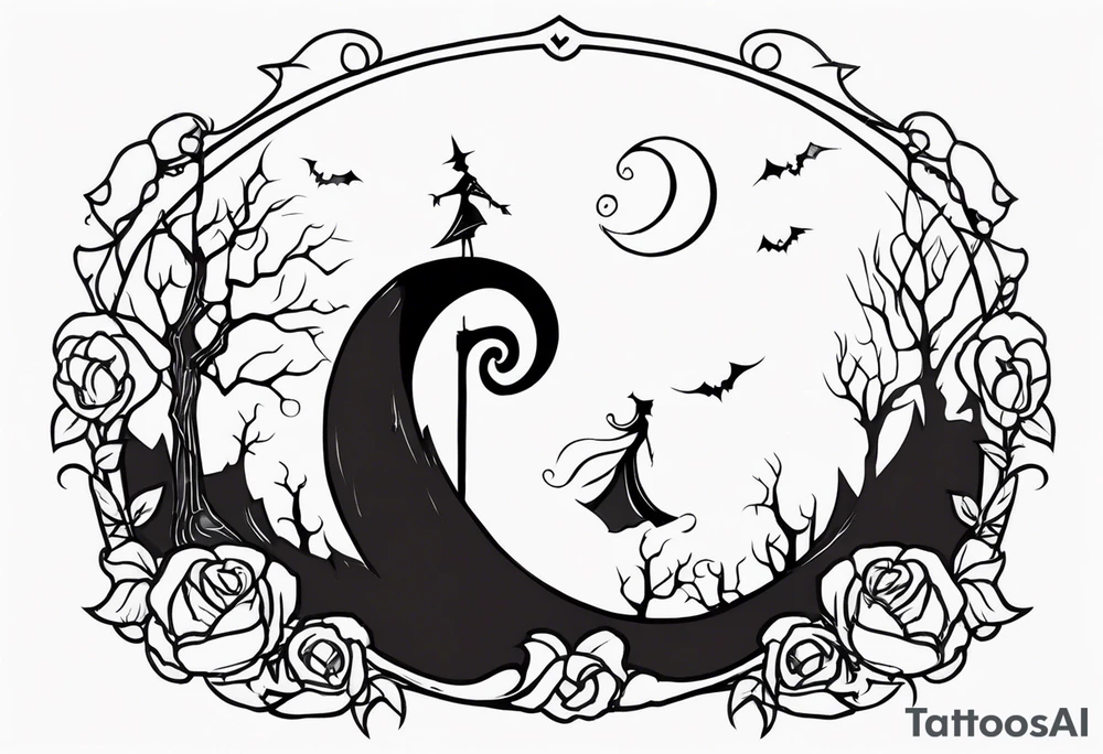 Nightmare before Christmas  statue tattoo idea