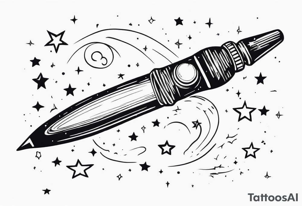 pen in the stars tattoo idea