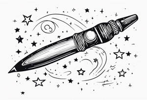 pen in the stars tattoo idea