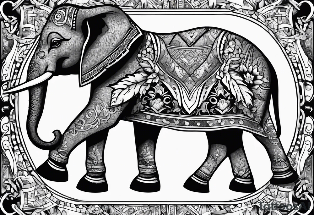 roller derby elephant tattoo idea