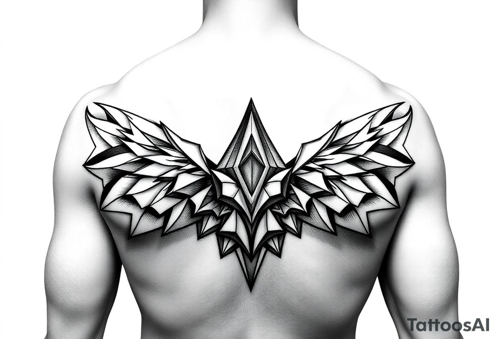geometric sleeve tattoo idea