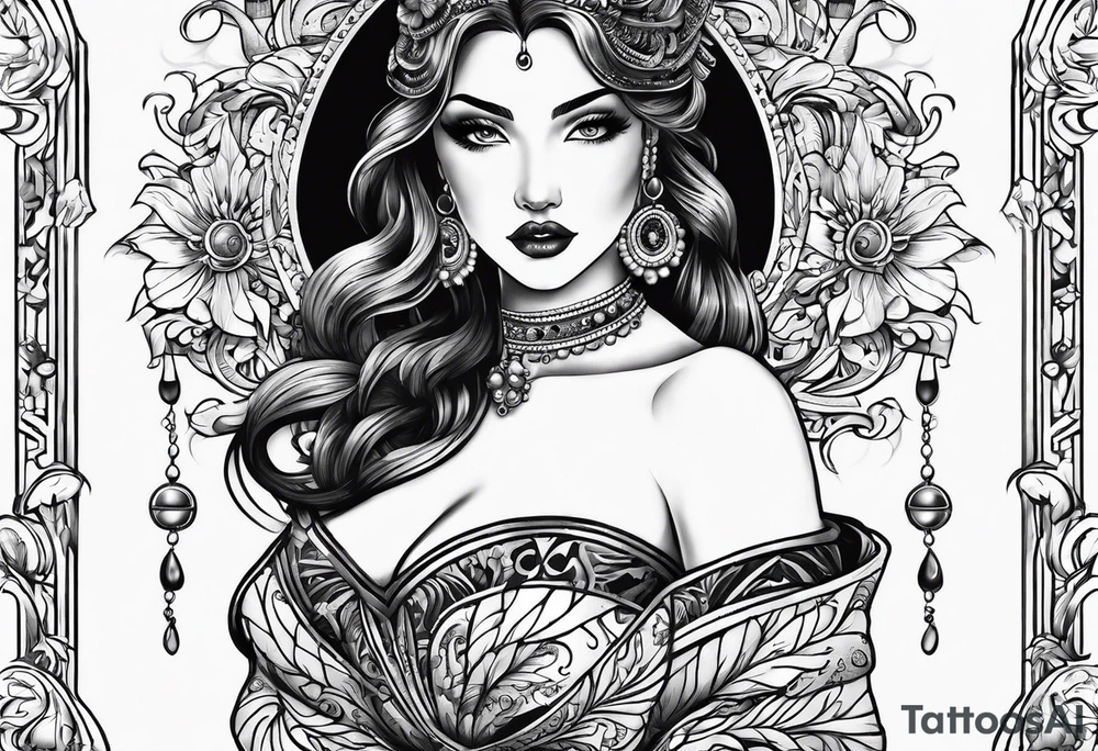 Traditional pheniox tattoo idea